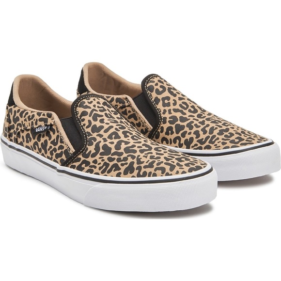 Vans Shoes - Vans Women's Asher Deluxe Sneaker black/tan/leopard